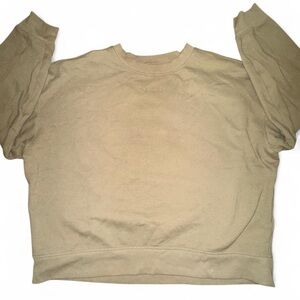 Calvin Klein Beige Tonal Logo Crewneck Sweatshirt – Medium